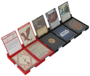 5 pcs value pack Feldherr card holder for game cards in Standard Card Game Size - 30 cards each - 1 compartment - expandable