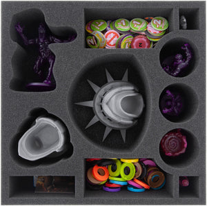 Foam tray value set for the Ghostbusters II board game box