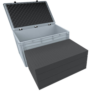 ED 64/32 1G Eurocontainer Case / Euro Box with handle 600 x 400 x 335 mm inclusive pick and pluck foam