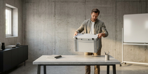 Box for 12 tablets in standard covers up to 17 mm - compatible with Apple iPad, Samsung Galaxy Tab A or Microsoft Surface Go