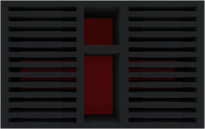 Box for 24 tablets in thin covers up to 14 mm - compatible with Apple iPad, Samsung Galaxy Tab A or Microsoft Surface Go