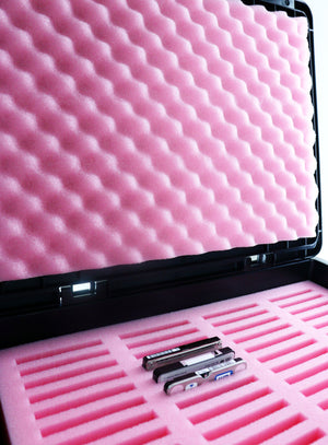 Feldherr ESD Foam Set + Euro Box for 2.5'' SSD / HDD hard drives / Printed Circuit Boards / Workshop - 60 compartments