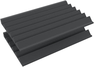 EUMEWD050 560 mm x 360 mm x 40 mm Feldherr zig-zag pattern foam tray for Euro Container 60 x 40