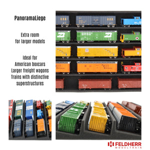 EUMFQFA02 Feldherr PanoramaLiege - H0 scale - 5 compartments for model railway - 560 mm x 360 mm x 45 mm