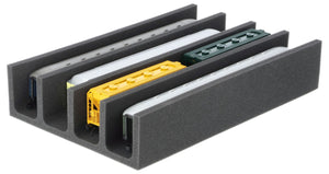 Feldherr foam insert for model railway - O scale - 4 compartments - for upright storage - EUMFQGA01