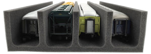 Feldherr foam insert for model railway - O scale - 4 compartments - for upright storage - EUMFQGA01