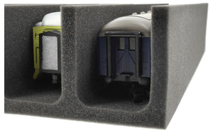 Feldherr foam insert for model railway - O scale - 4 compartments - for upright storage - EUMFQGA01