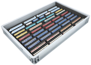 Euro Box mit Zugliege - 10 compartments for Z Gauge - for model railway locomotives, wagons and vehicles