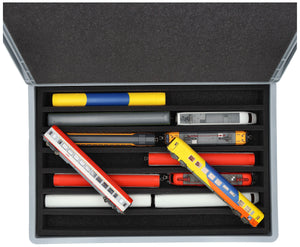 Feldherr Eurobox 60 x 40 cm Set for model railway - H0 scale - 7 compartments - foam insert for upright storage
