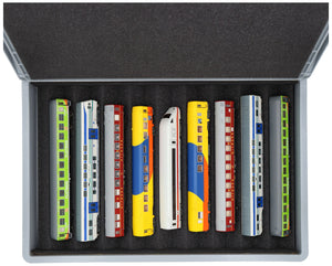Euro Box with Zugliege - 9 compartments for H0 Gauge - for model railway locomotives, wagons and vehicles