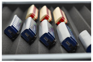 Eurobox 60x40 Set with Zugliege - 7 compartments for H0e gauge - for model railway locomotives, wagons and vehicles