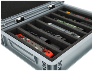 Feldherr Eurobox 40 x 30 cm Set for model railway - 00 scale - 7 compartments - foam insert for upright storage