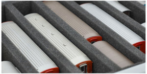 Feldherr Eurobox 40 x 30 cm Set for model railway - H0m scale - 8 compartments - foam insert for upright storage