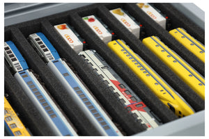 Feldherr Eurobox 40 x 30 cm Set for model railway - N scale - 9 compartments - foam insert for horizontal storage