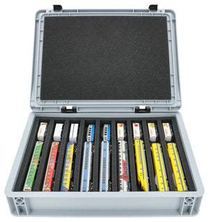 Feldherr Eurobox 40 x 30 cm Set for model railway - N scale - 9 compartments - foam insert for horizontal storage