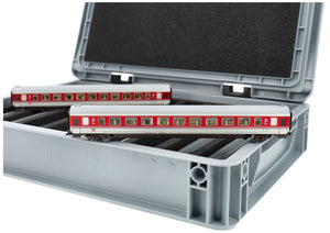 Feldherr Eurobox 40 x 30 cm Set for model railway - TT scale - 9 compartments - foam insert for upright storage