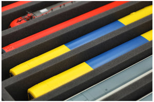 Feldherr Eurobox 60 x 40 cm Set for model railway - H0 scale - 11 compartments - foam insert for upright storage