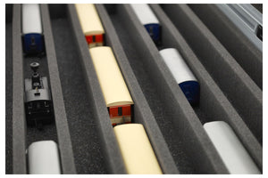 Feldherr Eurobox 60 x 40 cm Set for model railway - H0e scale - 9 compartments - foam insert for upright storage