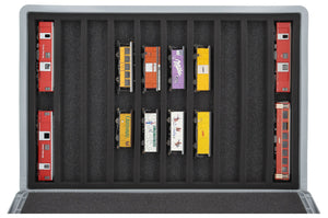 Feldherr Eurobox 60 x 40 cm Set for model railway - H0m scale - 10 compartments - foam insert for horizontal storage