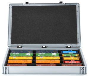 Feldherr Eurobox 60 x 40 cm Set with PanoramaLiege - 5 compartments for H0 scale - for model railways, locomotives and vehicles