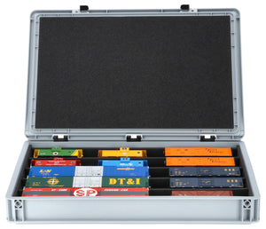 Feldherr Eurobox 60 x 40 cm Set with PanoramaLiege - 5 compartments for H0 scale - for model railways, locomotives and vehicles