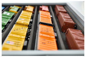 Feldherr Eurobox 60 x 40 cm Set with PanoramaLiege - 5 compartments for H0 scale - for model railways, locomotives and vehicles