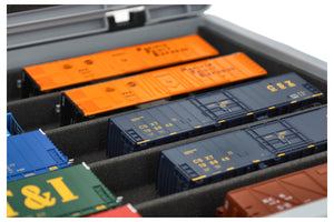 Feldherr Eurobox 60 x 40 cm Set with PanoramaLiege - 5 compartments for H0 scale - for model railways, locomotives and vehicles
