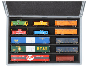 Feldherr Eurobox 60 x 40 cm Set with PanoramaLiege - 5 compartments for H0 scale - for model railways, locomotives and vehicles