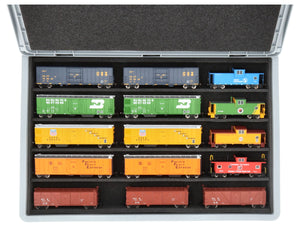 Feldherr Eurobox 60 x 40 cm Set with PanoramaLiege - 5 compartments for H0 scale - for model railways, locomotives and vehicles