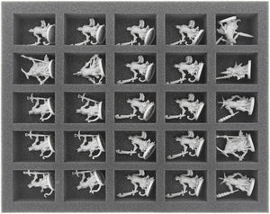FS035MD11 35 mm full-size Figure Foam Tray with 25 large cut outs for Massive Darkness