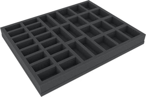 FS040ZC17 40 mm full-size foam tray with 34 slots for Zombicide accessories and miniatures