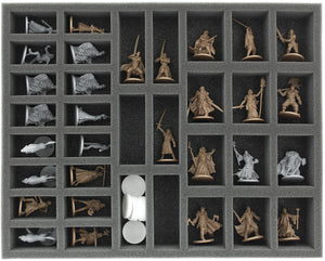 FS040ZC17 40 mm full-size foam tray with 34 slots for Zombicide accessories and miniatures