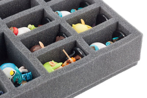FS050KR05 50 mm foam tray for 34 Kosmaster Miniatures - with base - full-size