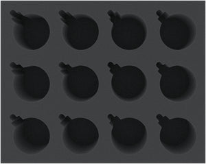 FS070A003 Feldherr foam tray for 12 Christmas baubles diameter 60 mm with crown