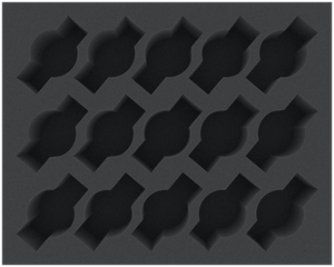 FSFR080BO 80 mm Full-Size foam tray with 15 compartments