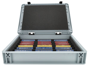 Feldherr Eurobox 40x30 Set with Zugliege - 7 compartments for Z Gauge - for model railway locomotives, wagons and vehicles