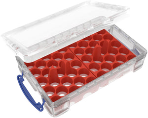 Feldherr Paint Rack with 4l Really Useful Box - 46 AK Interactive paint bottles