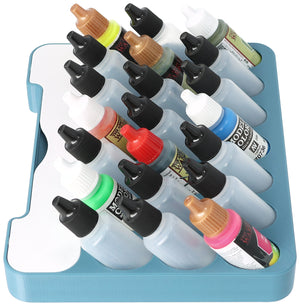 Feldherr paint rack with brush compartment for 4l Really Useful Box - 21 paint bottles