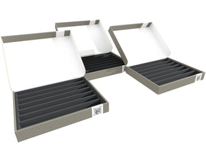 Feldherr Storage Box FSLB040 for model railway locomotives, wagons and vehicles - 7 slots for N gauge horizontal