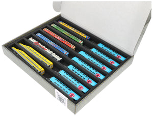 Feldherr Storage Box FSLB040 for model railway locomotives, wagons and vehicles - 7 slots for N gauge horizontal