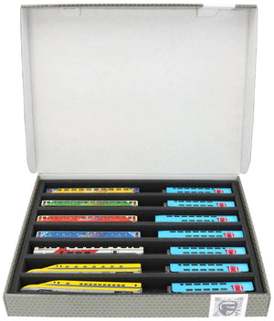 Feldherr Storage Box FSLB040 for model railway locomotives, wagons and vehicles - 7 slots for N gauge horizontal