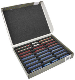 Feldherr Storage Box FSLB040 for model railway locomotives, wagons and vehicles - 9 slots for Z gauge horizontal