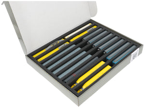 Feldherr Storage Box FSLB040 for model railway locomotives, wagons and vehicles - 9 slots for N gauge vertical