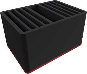 Feldherr MAXI PLUS bag for 8 tablets in thick protective sleeves - compartments 22 mm wide - compatible with Apple iPad, Samsung and Microsoft Surface Go