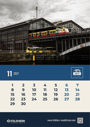Feldherr Modeltrain A4 Calendar 2027