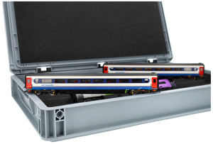 Euro Box with Zugliege - 5 compartments for 00 Gauge - for model railway locomotives, wagons and vehicles