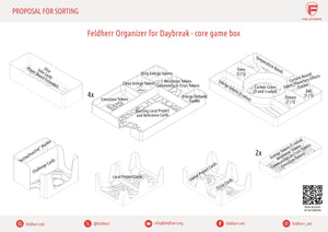 Feldherr Organizer Insert for Daybreak - core game box
