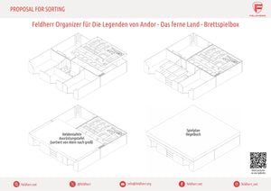 Feldherr Organizer Insert for Legends of Andor: The Distant Land / Die Legenden von Andor: Das ferne Land - Board Game Box