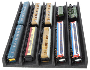 EUMFQFA01 560 mm x 360 mm x 45 mm Gauge 00 PanoramaRest - landscape, 5 dividers for Euro containers 60 x 40