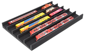 EUMFQFA02 560 mm x 360 mm x 45 mm Gauge H0 PanoramaRest - landscape, 5 dividers for Euro containers 60 x 40